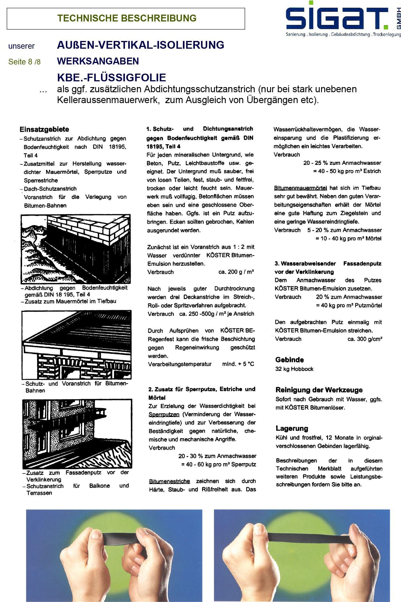 Anordnung der Keller-Außen-Vertikal-Isolierung
