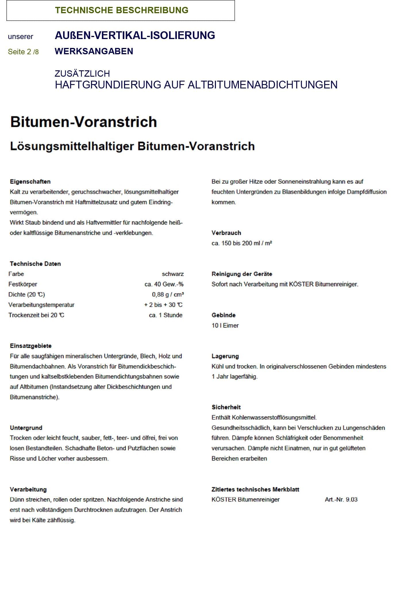 Anordnung der Keller-Außen-Vertikal-Isolierung