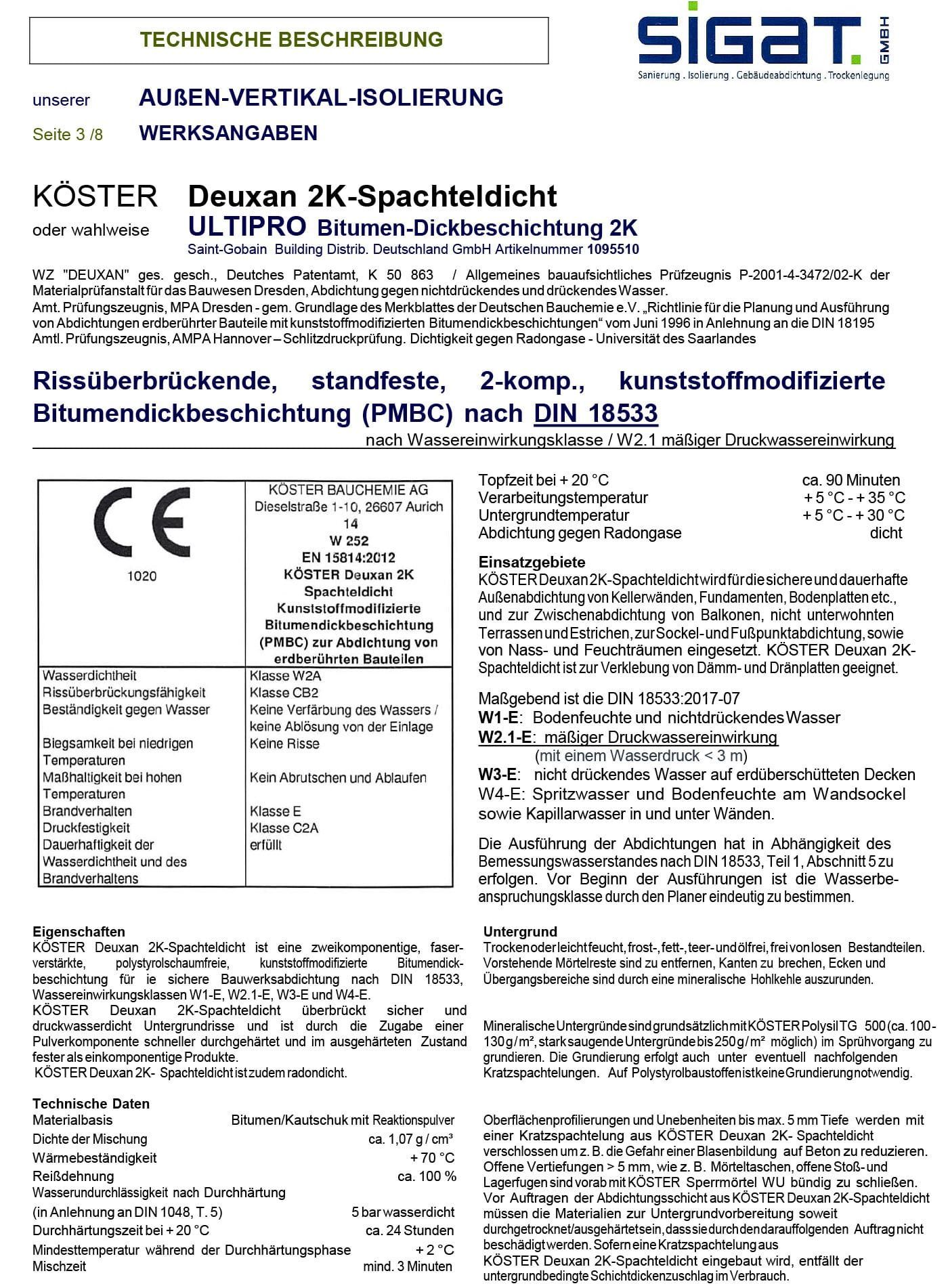 Anordnung der Keller-Außen-Vertikal-Isolierung