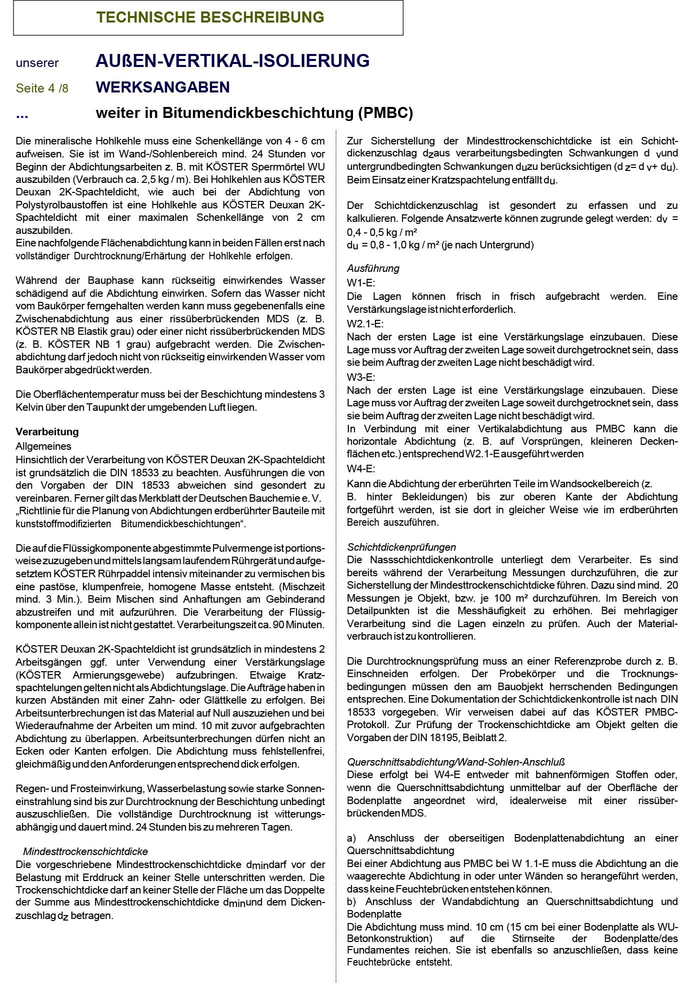 Anordnung der Keller-Außen-Vertikal-Isolierung