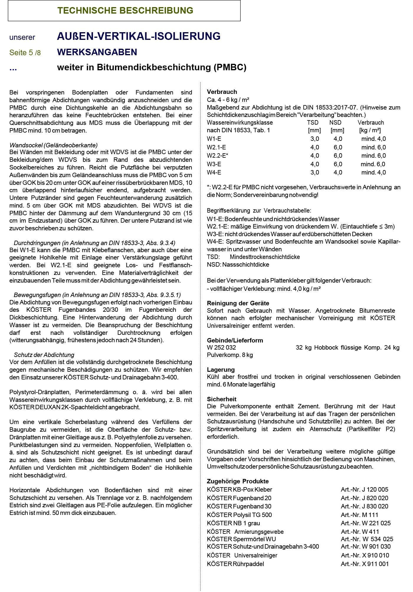 Anordnung der Keller-Außen-Vertikal-Isolierung