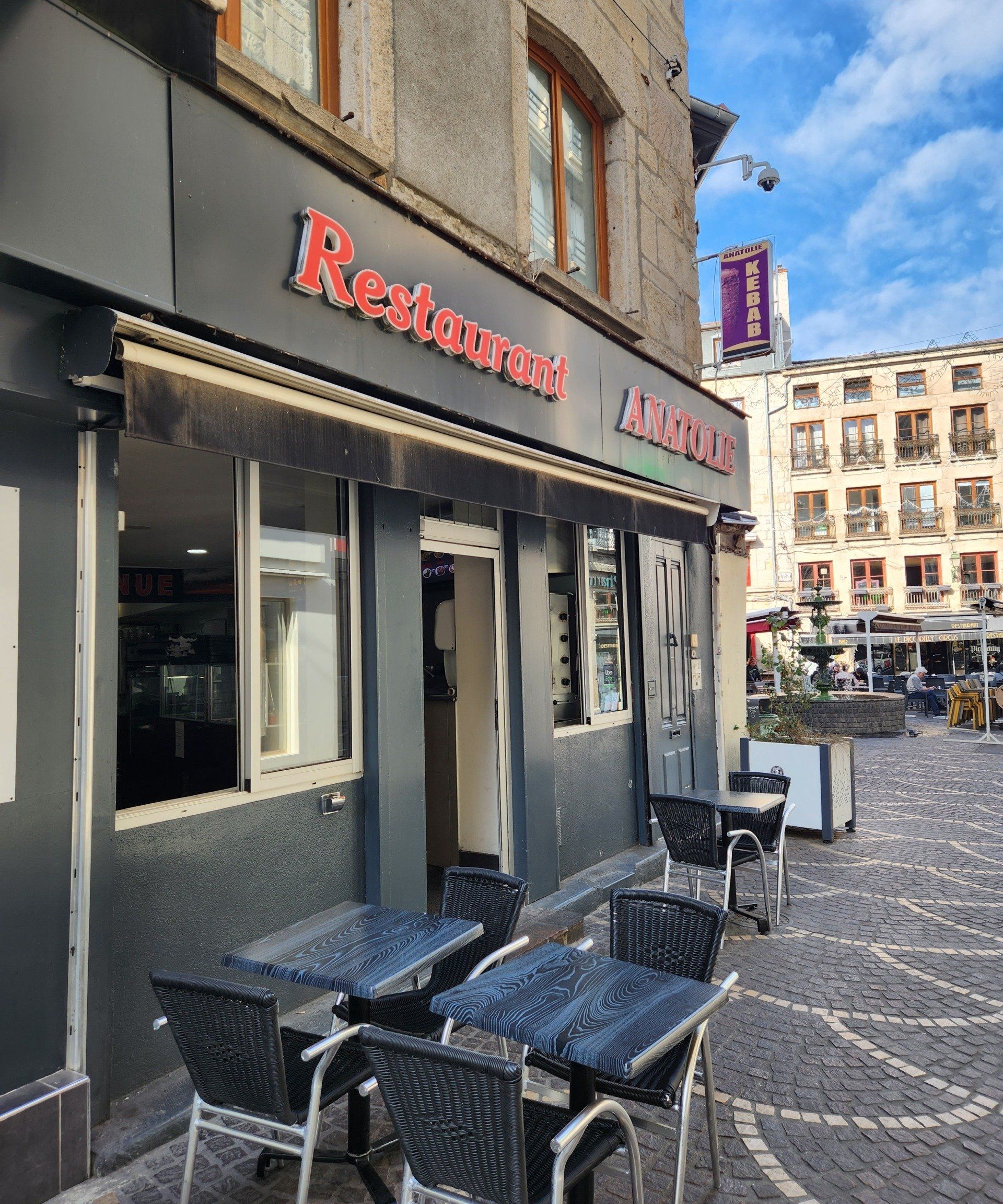 La devanture de notre resto