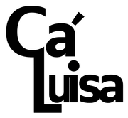 Logotipo negro estilizado con la inscripci&oacute;n &ldquo;Ca'Luisa&rdquo; sobre fondo blanco.