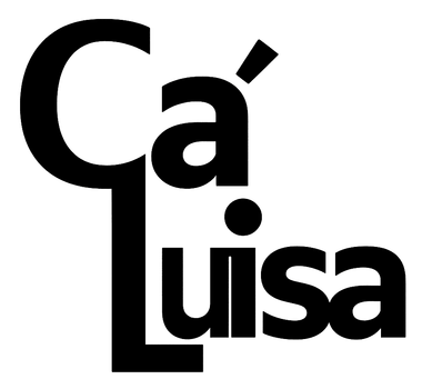 Logotipo negro estilizado con la inscripci&oacute;n &ldquo;Ca'Luisa&rdquo; sobre fondo blanco.