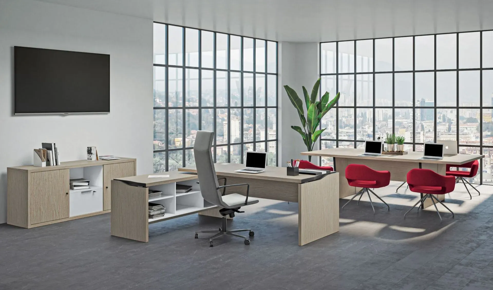 Modèle : Elégance avec meuble de service de chez BURONOMIC