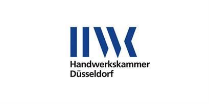 Es ist ein Logo für ein Unternehmen namens Handwerkskammer Düsseldorf.
