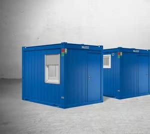Bürocontainer mit Fensterfront für flexible Arbeitsplätze und temporäre Nutzung