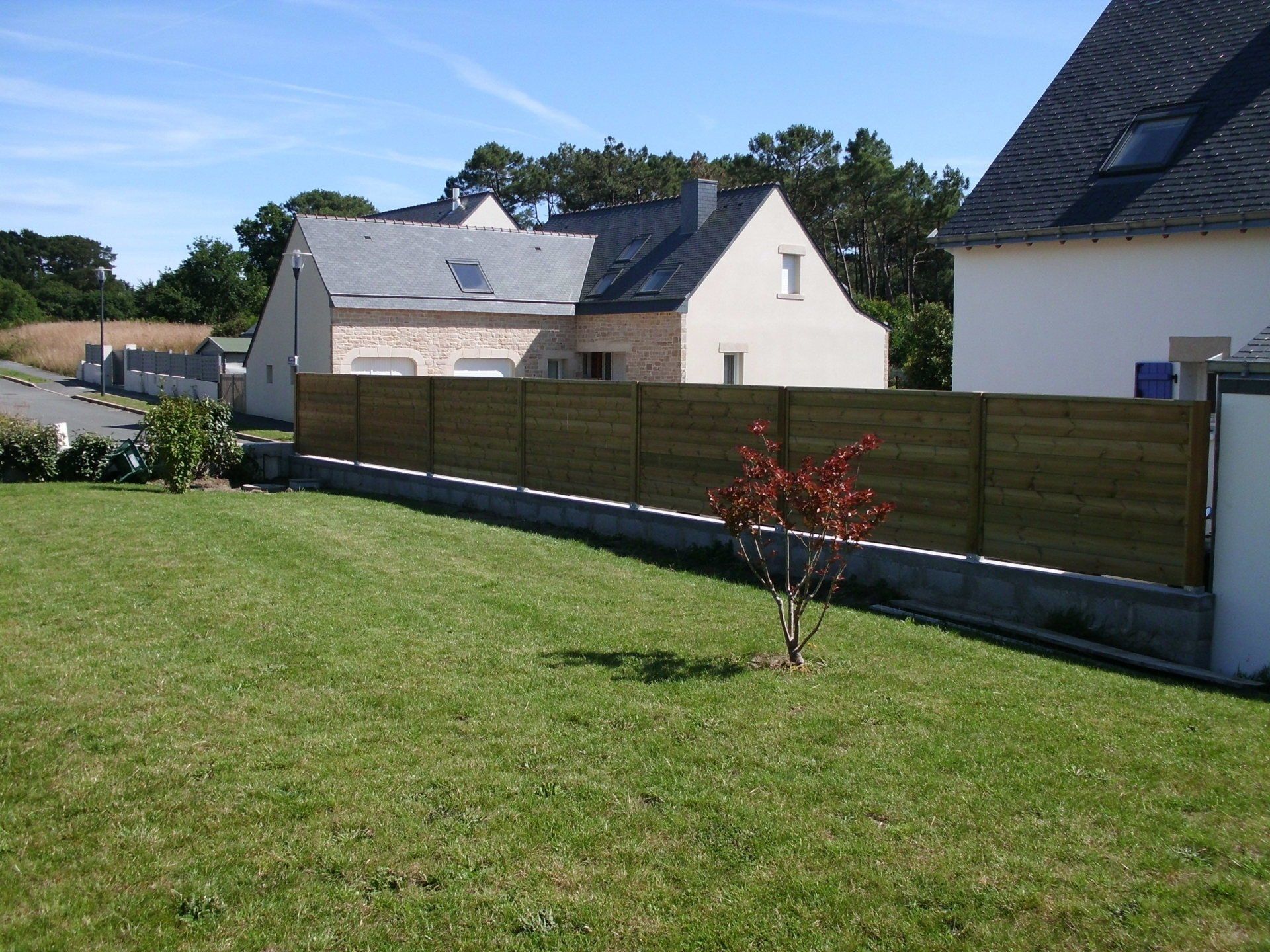 Clôture aluminium et bois