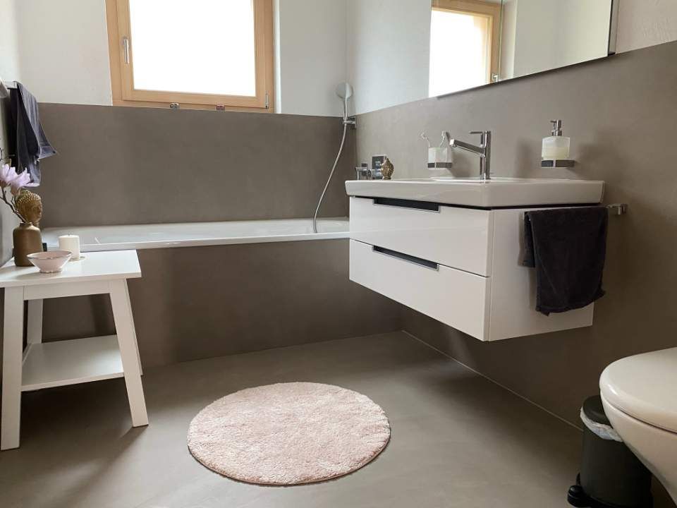 Badezimmer in Beton-Optik