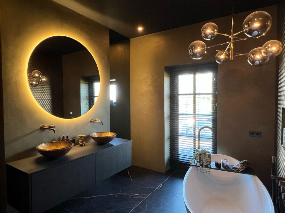 Oxidestuc Verwendung für Luxusbadezimmer