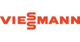Logotipo de Viessmann en texto naranja sobre fondo blanco.