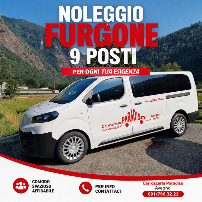 Furgone a noleggio - Carrozzeria Paradiso