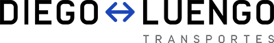 Se muestra un logotipo de Transportes Diego Luengo sobre un fondo blanco.