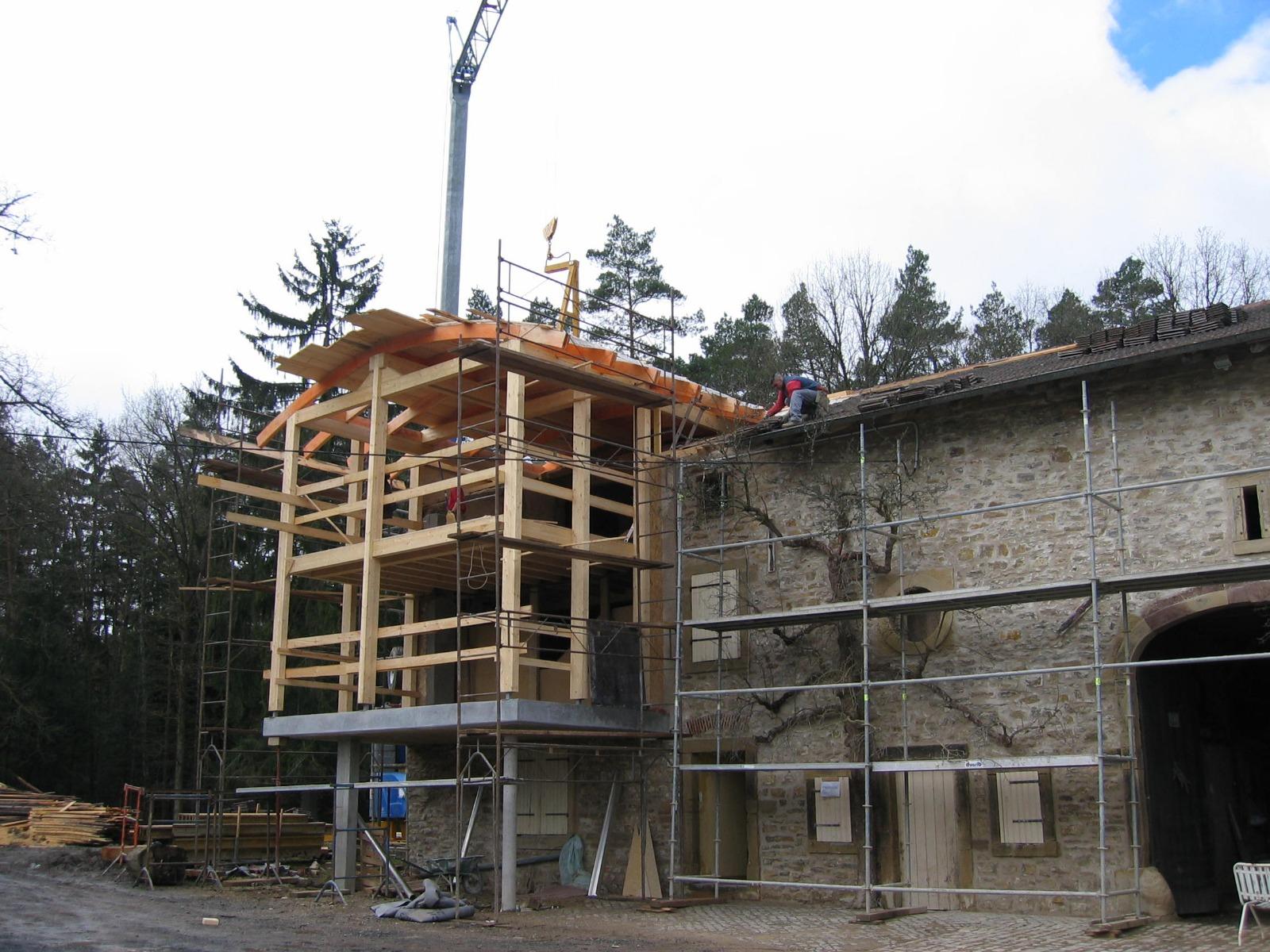 Construction d'extension en bois