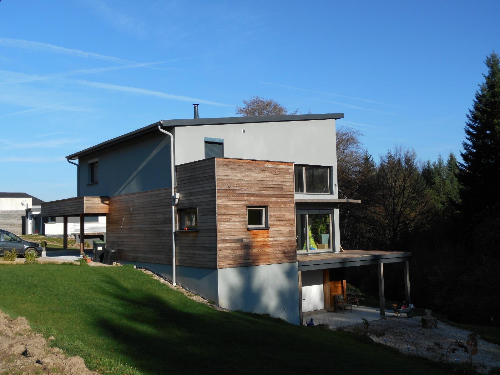 Bardage bois et fibre de ciment