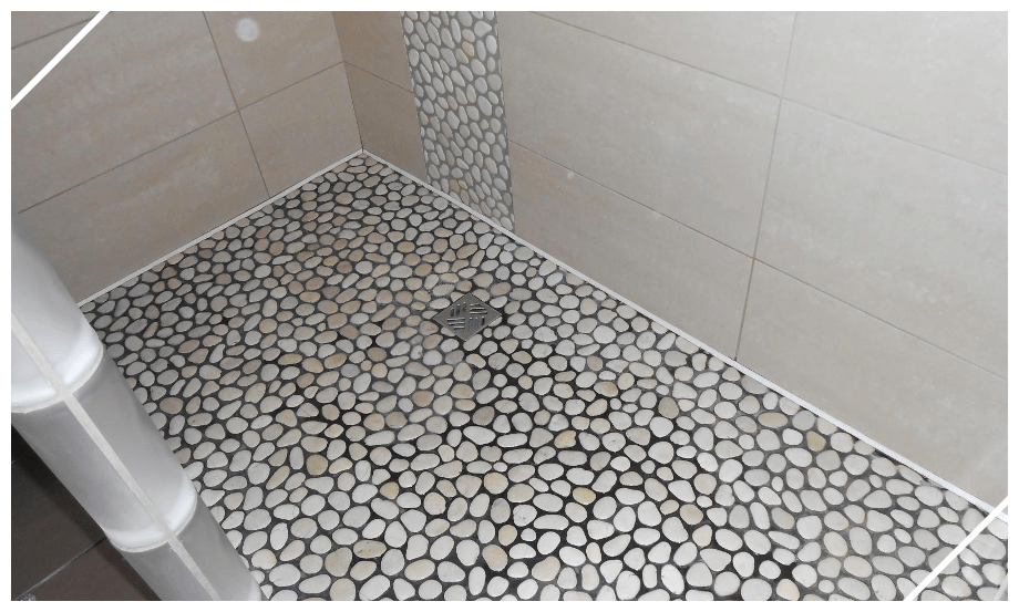 Douche italienne en galet