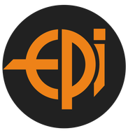 Logo orange « EPI » à l'intérieur d'un cercle noir.