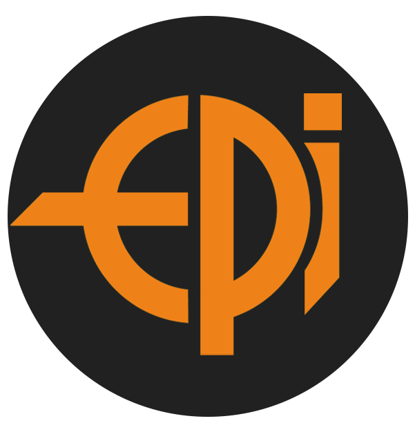 Logo orange « EPI » à l'intérieur d'un cercle noir.
