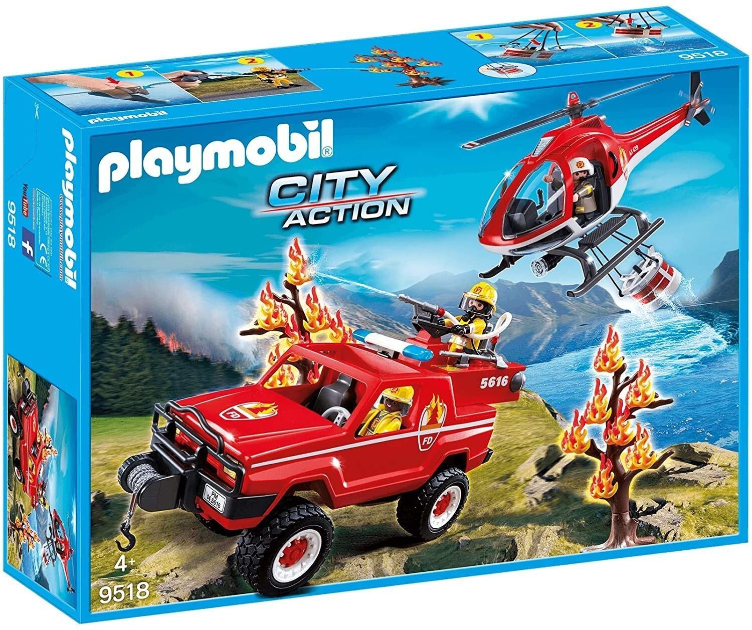 Playmobil 9518  Feuerwehr Waldbrandeinsatz