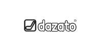 Logo de Dazato, avec un symbole ressemblant à une coche dans un carré et le nom de la marque en minuscules.