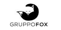 Logo en noir et blanc : silhouette de renard dans un cercle au-dessus du texte « GRUPPOFOX ».