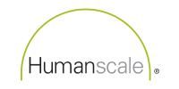 Logo HumanScale : texte « Humanscale » sous un demi-cercle vert.