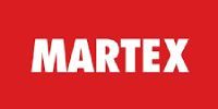 Le mot « MARTEX » en lettres blanches sur fond rouge.