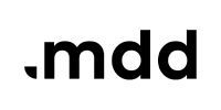 Texte « .mdd » en caractères noirs sur fond blanc.