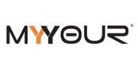 Logo pour MyYour, avec des lettres noires à l'exception des « Y » qui sont orange.