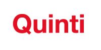Logo rouge « Quinti » sur fond blanc.
