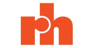 Logo orange avec les lettres « rh ».