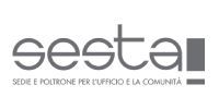 Logo pour Sesta, une entreprise qui fabrique des chaises et des fauteuils pour les bureaux et les collectivités.