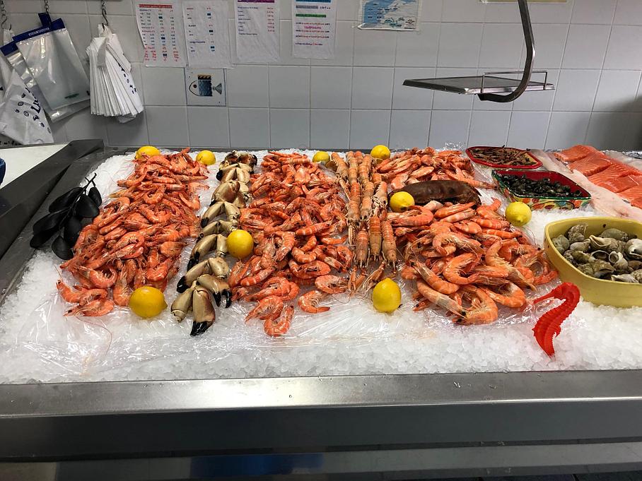 Étal de crevettes Étal de crevettes