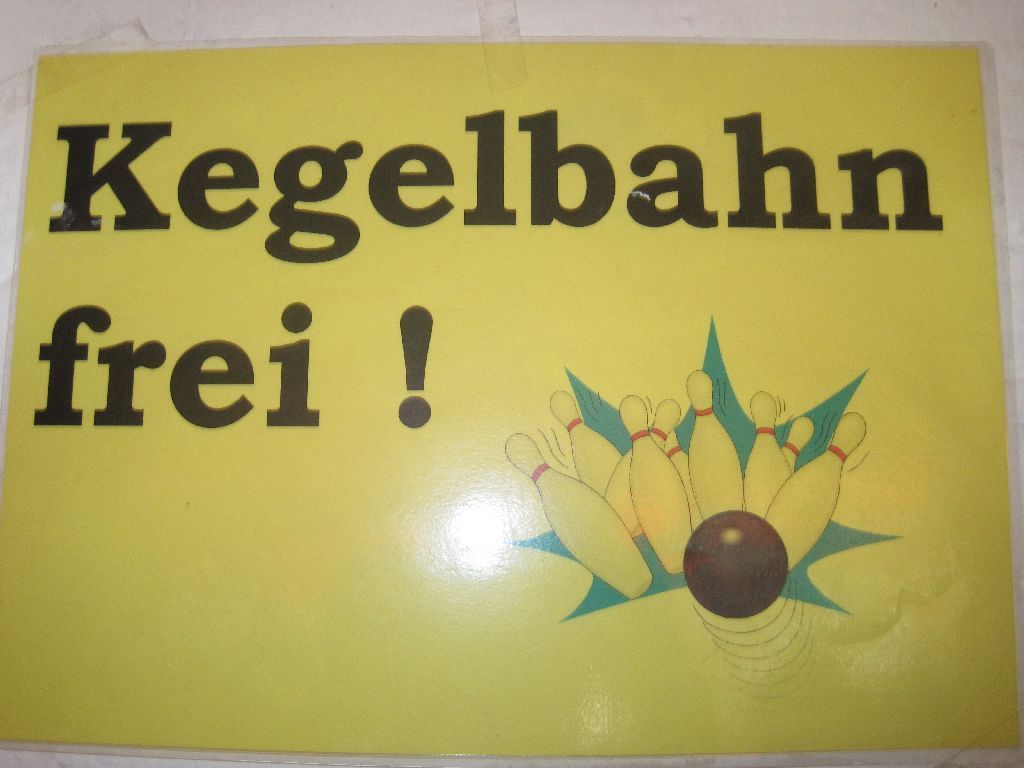 Kegelbahn frei