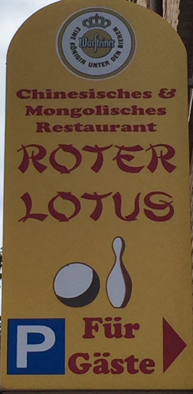 Schild Roter Lotus