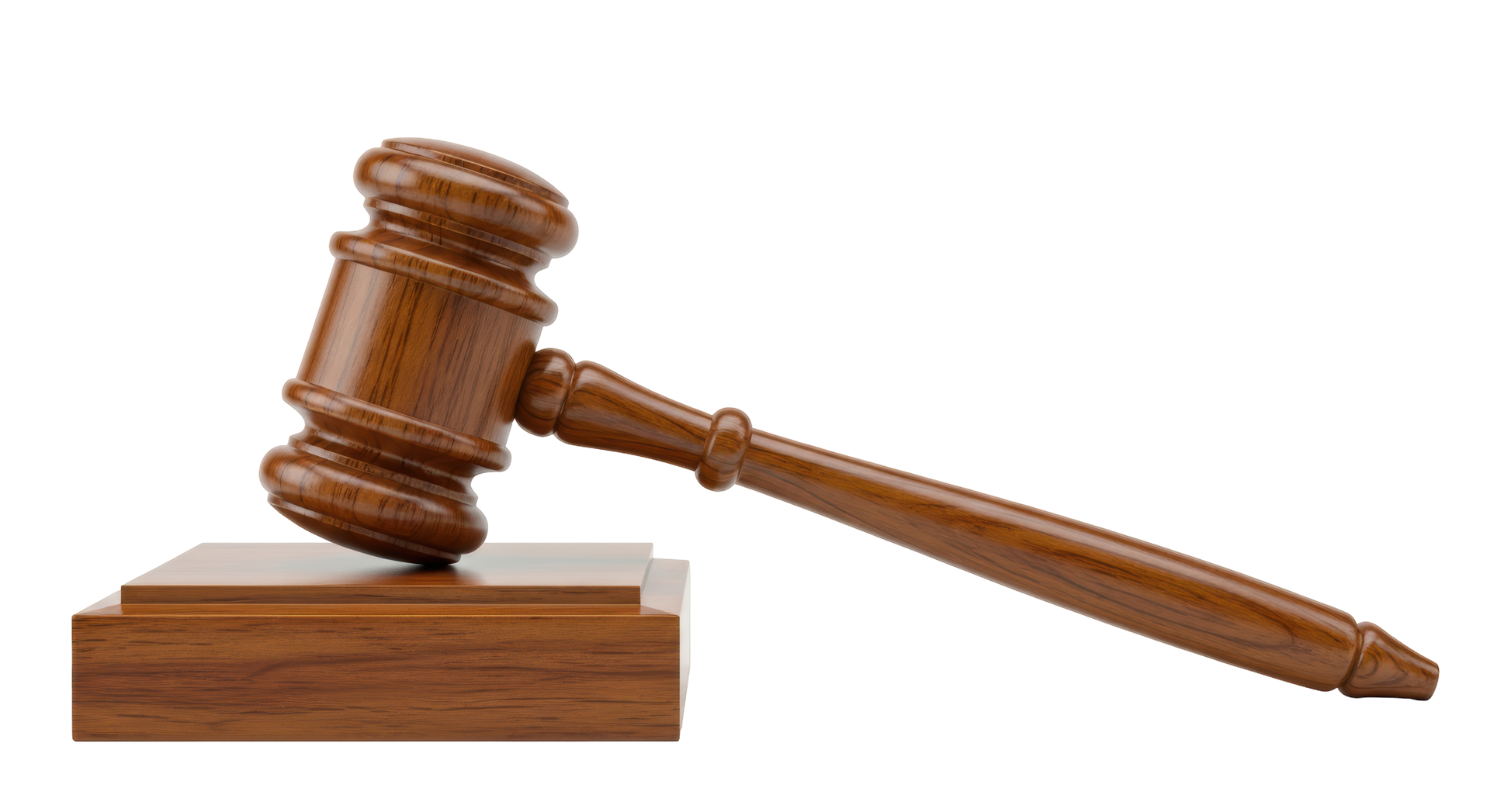 Maillet en bois posé sur son bloc.