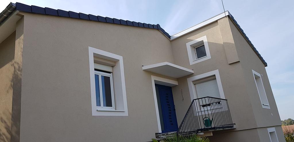 Finition sur maison avec ITE