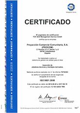 Un certificado azul y blanco con la palabra certificado en él.