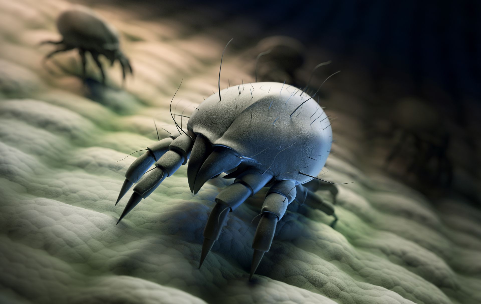 Modèle 3D d'un acarien