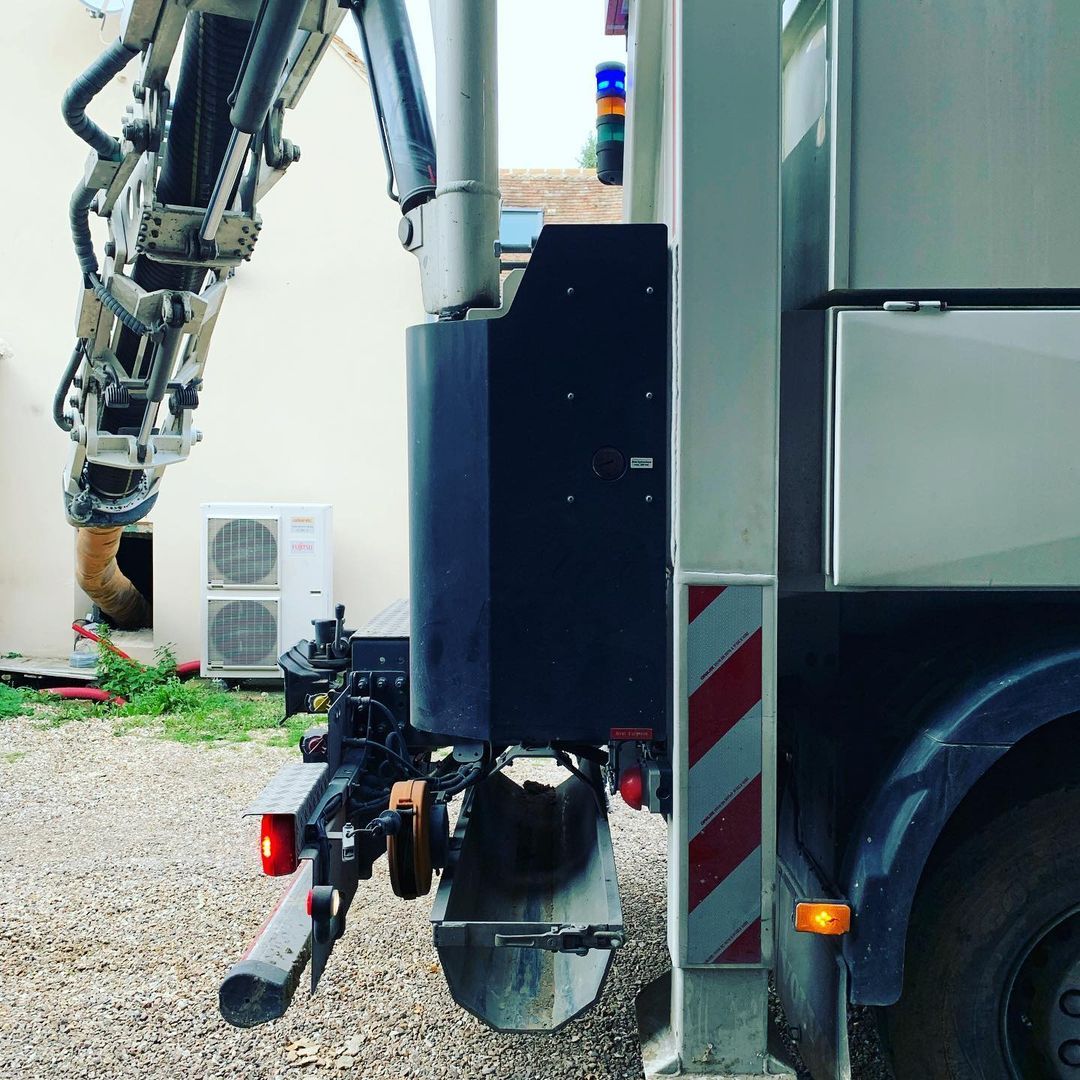 Arrière engin travaux publics