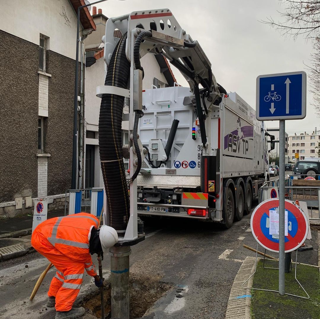 Pompage camion sous-sol