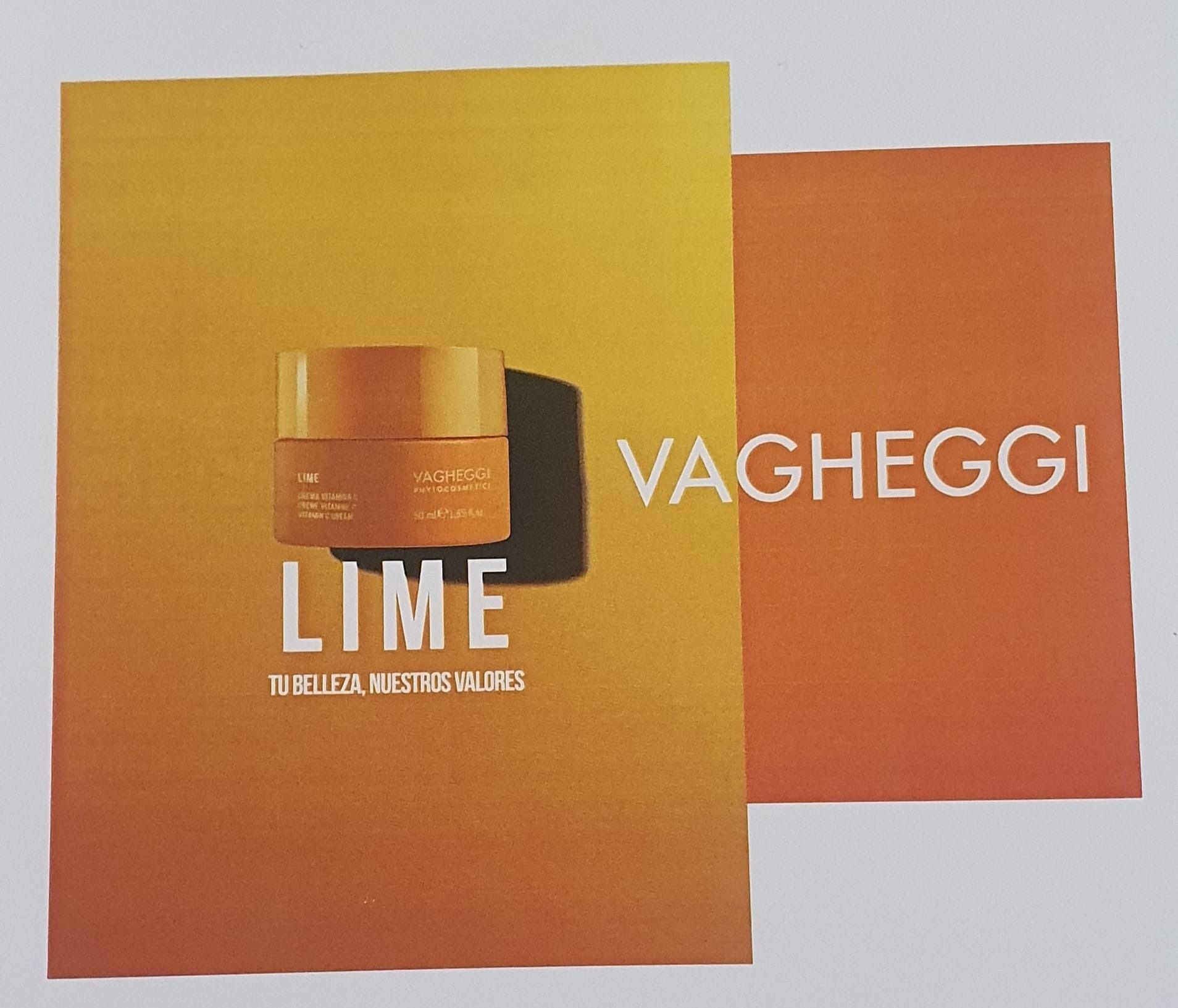 Un anuncio de un producto llamado lima de Vagheggi