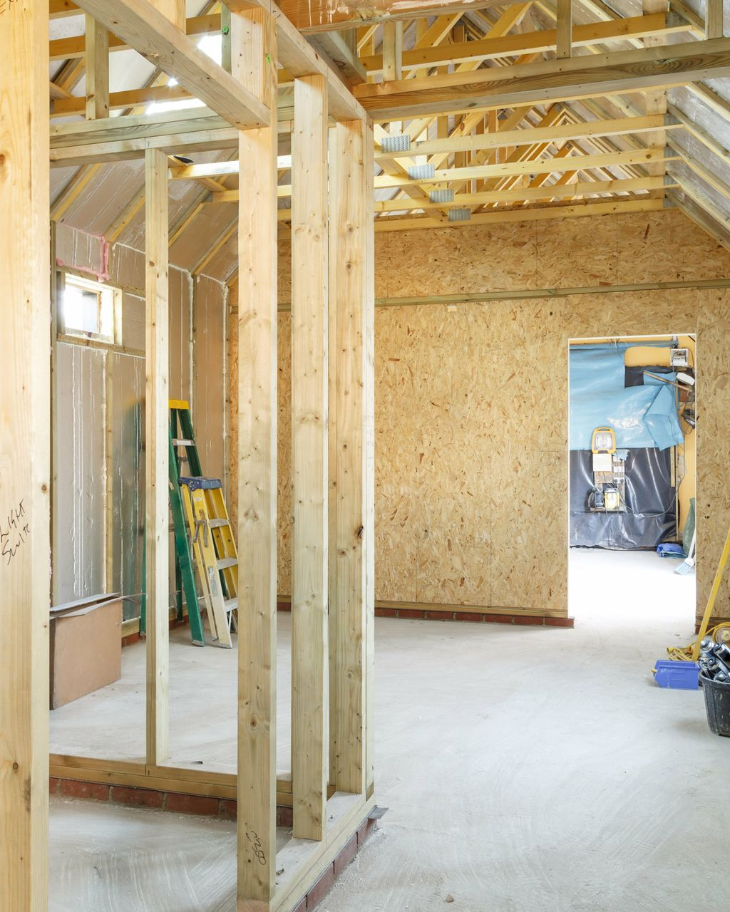 Extension bois vue de l'intérieur