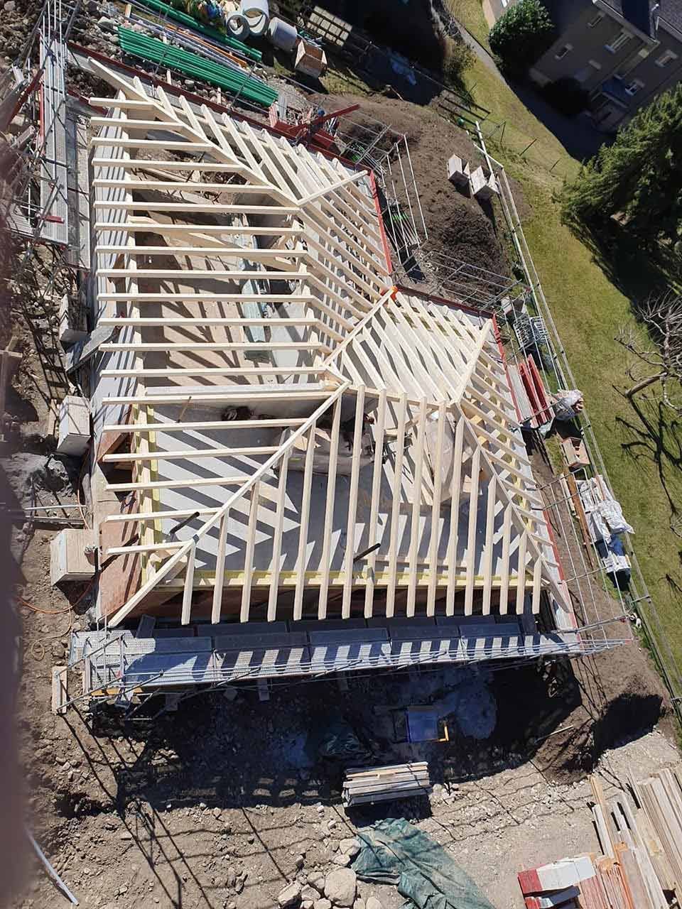 Holzkonstruktion, Arbeit von Holzbau A-Z, A. Zingg-Hänni