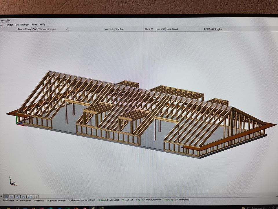 Schema einer Holzkonstruktion von Holzbau A-Z, A. Zingg-Hänni