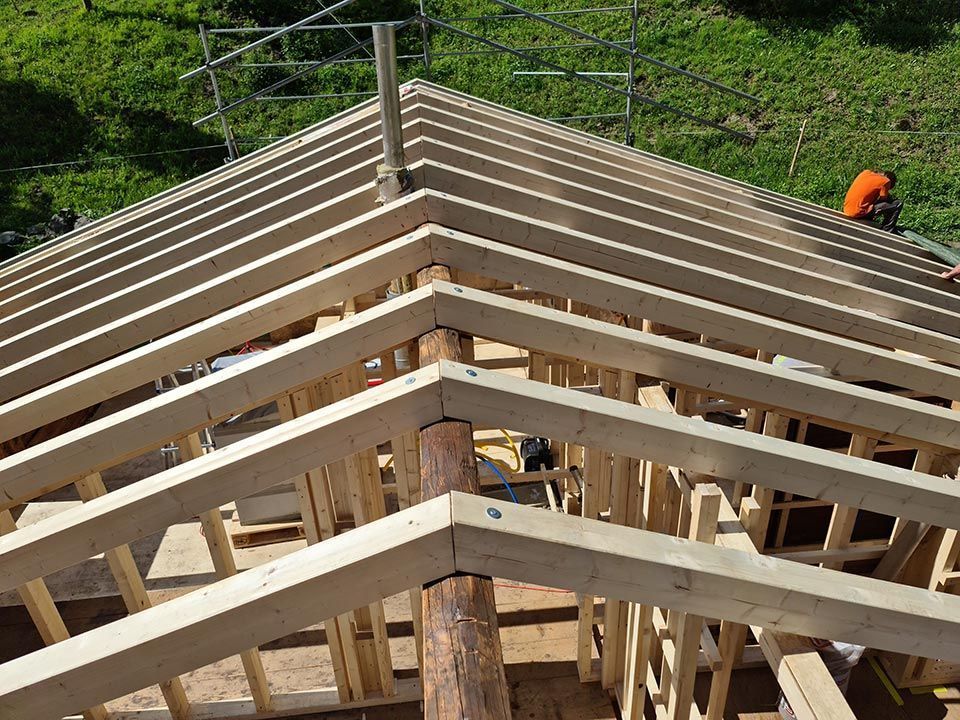 Holzkonstruktion, Arbeit von Holzbau A-Z, A. Zingg-Hänni