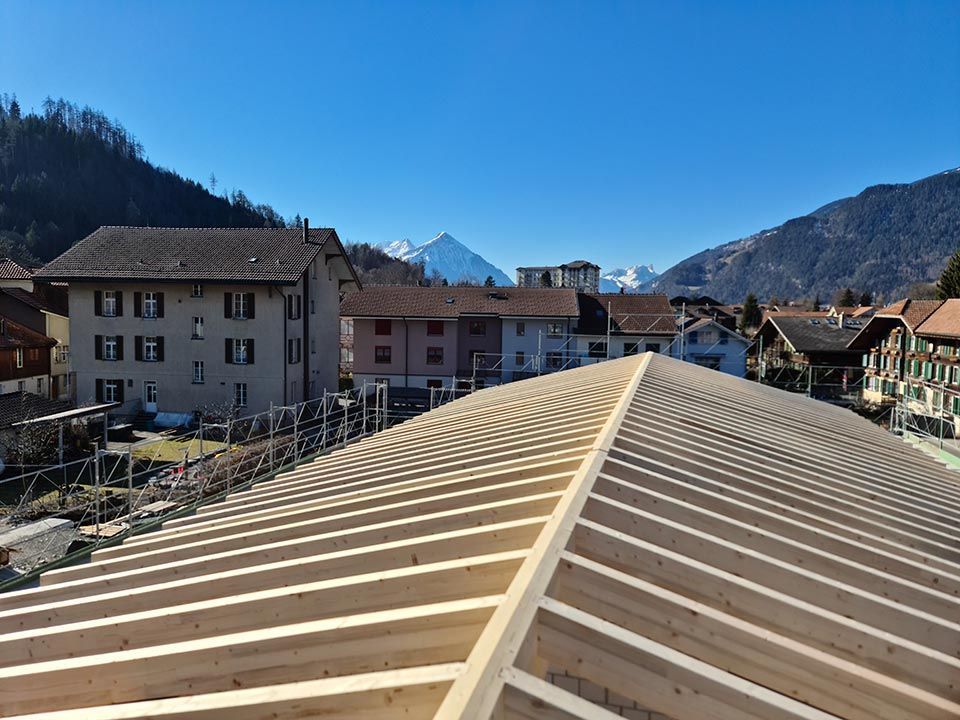 Holzdach, Arbeit von Holzbau A-Z, A. Zingg-Hänni