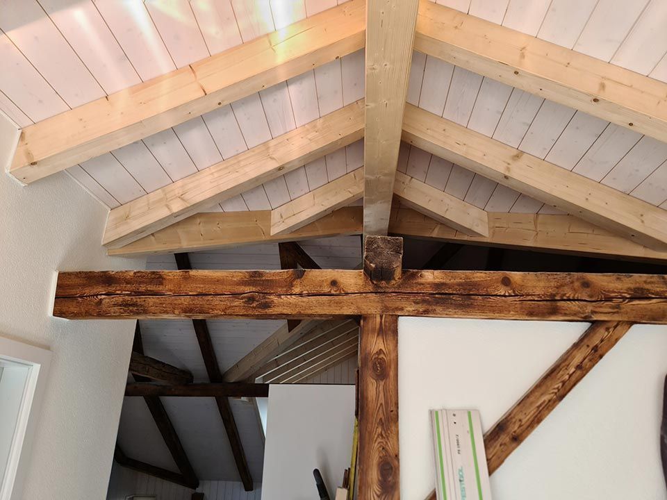 Holzkonstruktion im Innenbereich, Arbeit von Holzbau A-Z, A. Zingg-Hänni