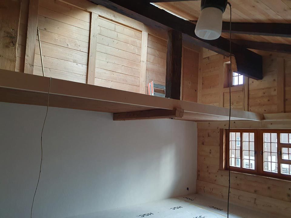 Holzkonstruktion im innenbereich, Arbeit von Holzbau A-Z, A. Zingg-Hänni