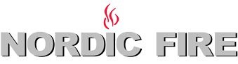 Das Logo von Nordic Fire zeigt eine rote Flamme.